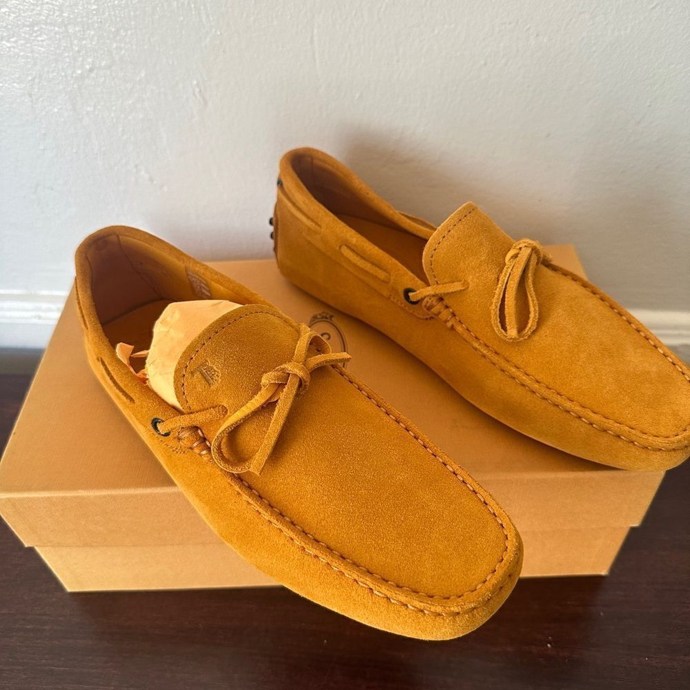 Tod's Laccetto Top Suede Driving Unisex Slip-On Loafer Eu 38-38 1/5 New In Box